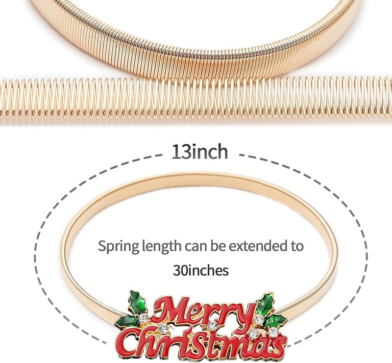 LLPMutu 4 Pack Christmas Curtain Tieback Buckle Aluminum Alloy Spring Design Curtain Holdback Carving Design Christmas Curtain Ties for Drapes Curtain Ties Backs Modern Christmas Decor (Merry Christmas) - Image 5